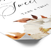 Rustikale Herbstflora Liebe ist süße Gefälligkeits Poster (Ecke)