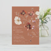 Rustikale Herbstflora Probe Einladung (Stehend Vorderseite)