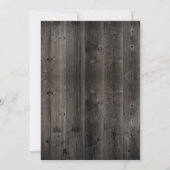 Rustikale Herbstflorale Jar Barn Wood Hochzeit im Einladung (Rückseite)