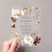 Rustikale Herbstfloralrundverkleidung Acryleinladungen (Insitu (Handheld))