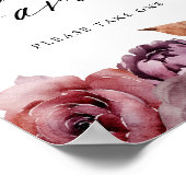 Rustikale Herbstflorfavoriten Gastgeschenke Hochze Poster (Ecke)