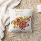 Rustikale Herbstflormutter der Brauthochzeit Kissen (Decke)
