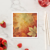 Rustikale Herbstfoliage bedrückte Tinte Decoupage Serviette (Beispiel)