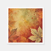 Rustikale Herbstfoliage bedrückte Tinte Decoupage Serviette (Vorderseite)