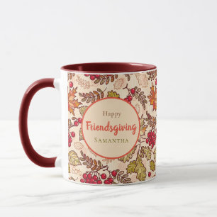 Rustikale Herbstfoliage & Beeren Friendsgiving-Per Tasse