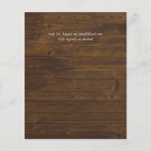 Rustikale Herbstfüchse - Hochzeitseinladungen (Rückseite)