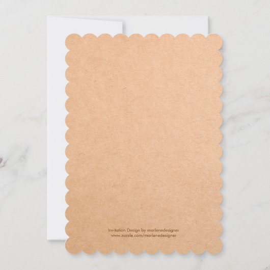 Rustikale Herbstgeburtshütte Bridal-Dusche Einladu Einladung (Rückseite)