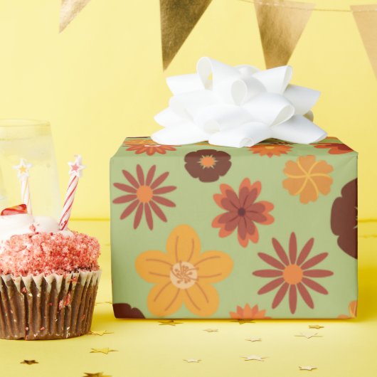 Rustikale Herbstgeburtspende nahtlos Fall Geburtst Geschenkpapier (Geburtstagsparty)