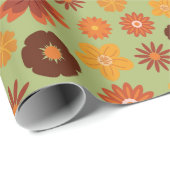 Rustikale Herbstgeburtspende nahtlos Fall Geburtst Geschenkpapier (Rolleneckpunkt)