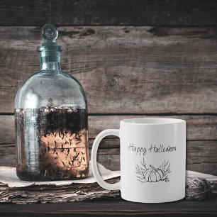 Rustikale HerbstHalloween Pumpkin Niedliche Typogr Kaffeetasse