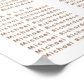 Rustikale Herbsthochzeit 30 Tischsitze Poster (Ecke)