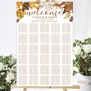 Rustikale Herbsthochzeit 30 Tischsitze Poster