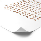 Rustikale Herbsthochzeit 30 Tischsitze Poster (Ecke)