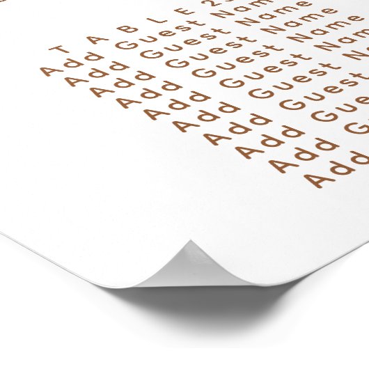 Rustikale Herbsthochzeit 30 Tischsitze Poster (Ecke)