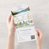 Rustikale Herbsthochzeit All In One Einladung (Abreißen)