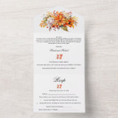 Rustikale Herbsthochzeit All In One Einladung (Innen Boden)