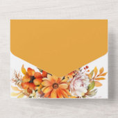 Rustikale Herbsthochzeit All In One Einladung (Rückseite)