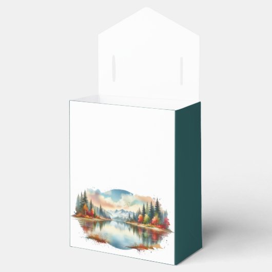 Rustikale Herbsthochzeit am See Geschenkschachtel (Geöffnet)