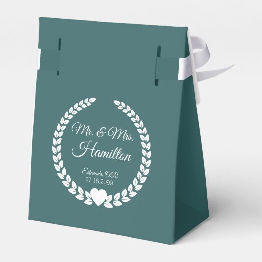 Rustikale Herbsthochzeit am See Geschenkschachtel (Rückseite)