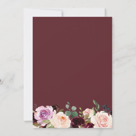 Rustikale Herbsthochzeit Einladung (Rückseite)