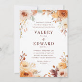 Rustikale Herbsthochzeit Einladung (Vorderseite)