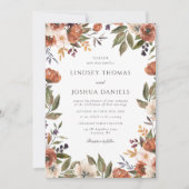 Rustikale Herbsthochzeit Einladung (Vorderseite)