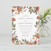Rustikale Herbsthochzeit Einladung (Stehend Vorderseite)