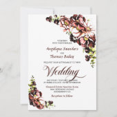 Rustikale Herbsthochzeit Einladung (Vorderseite)