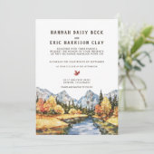 Rustikale Herbsthochzeit - Einladung (Stehend Vorderseite)