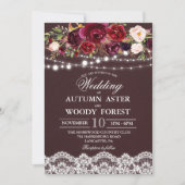 Rustikale Herbsthochzeit Einladung (Vorderseite)