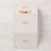 Rustikale Herbsthochzeit Floral Boho All In One Einladung (Außenbereich)