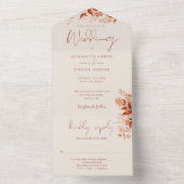 Rustikale Herbsthochzeit Floral Boho All In One Einladung (Innen Boden)