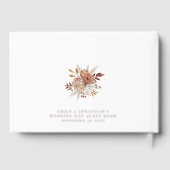 Rustikale Herbsthochzeit Florals Gästebuch (Rückseite)