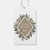 Rustikale Herbsthochzeit Geschenkanhänger (Vorderseite)