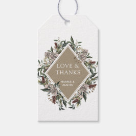 Rustikale Herbsthochzeit Geschenkanhänger