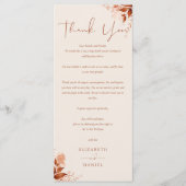 Rustikale HerbstHochzeit im Herbst Danke Platzkart Menükarte (Vorderseite)