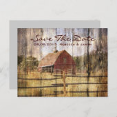 rustikale Herbsthochzeit im Western Ankündigungspostkarte (Vorne/Hinten)