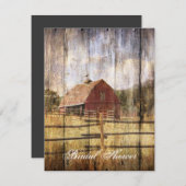 rustikale Herbsthochzeit im Western Einladung (Vorne/Hinten)