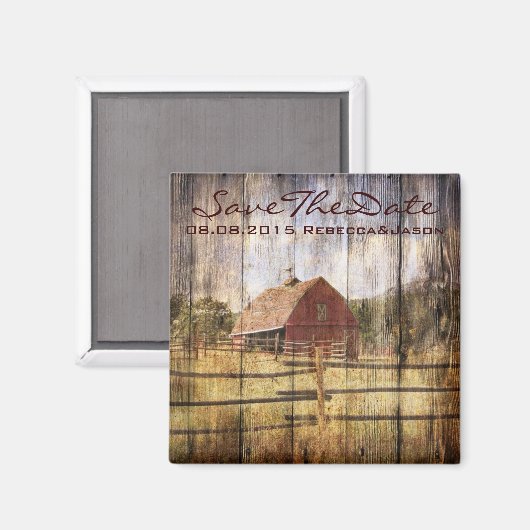 rustikale Herbsthochzeit im Western Magnet (Vorderseite/Rückseite)