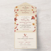 Rustikale Herbsthochzeit in einer Einladung (Innen Boden)