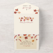 Rustikale Herbsthochzeit in einer Einladung (Außenbereich)