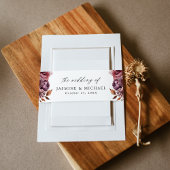 Rustikale Herbsthochzeit Marsala Floral Wedding Einladungsbanderole