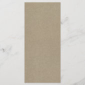 Rustikale Herbsthochzeit Menükarte (Rückseite)