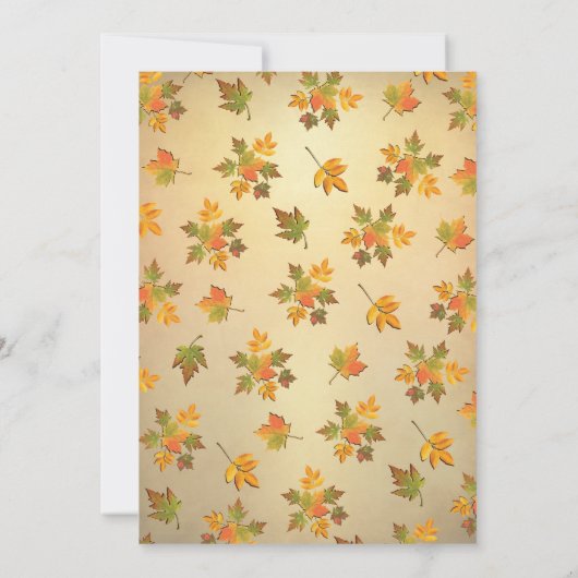 Rustikale Herbsthochzeit mit bunten Lichtern Einladung (Rückseite)