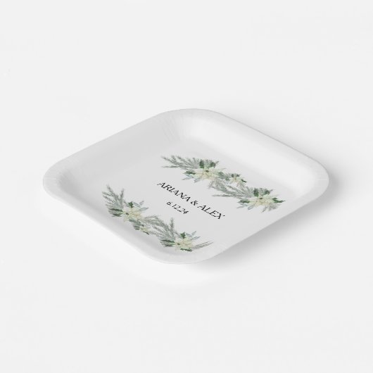 Rustikale Herbsthochzeit Pappteller (Gewinkelt)