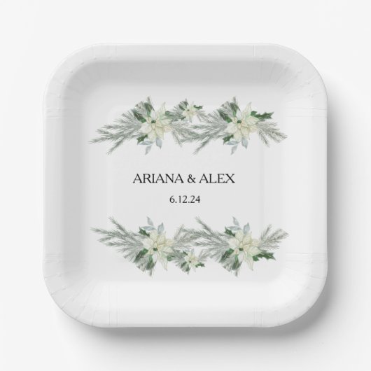 Rustikale Herbsthochzeit Pappteller (Vorderseite)