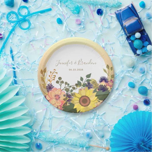 Rustikale Herbsthochzeit Pappteller (Party)