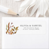 Rustikale Herbsthochzeit Personalisierte Rücksende (Insitu)