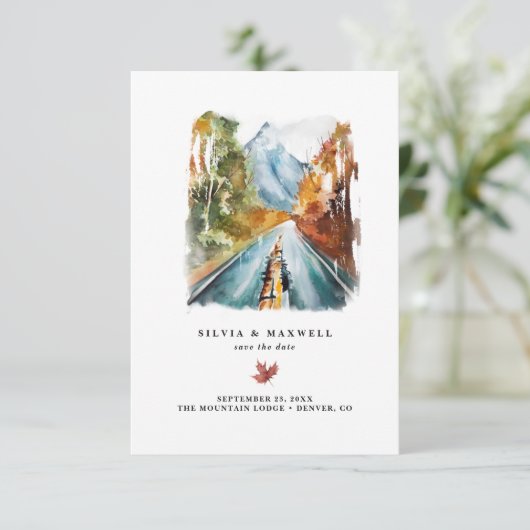 Rustikale Herbsthochzeit rettet das Datum (Stehend Vorderseite)