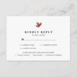 Rustikale Herbsthochzeit RSVP | Wasserfarbenfall Begleitkarte